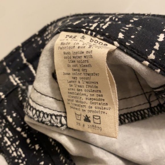 Rag & Bone The Legging Barcode Printed Knit Skinny Pants/ Jeans Size 25 - Picture 11 of 16